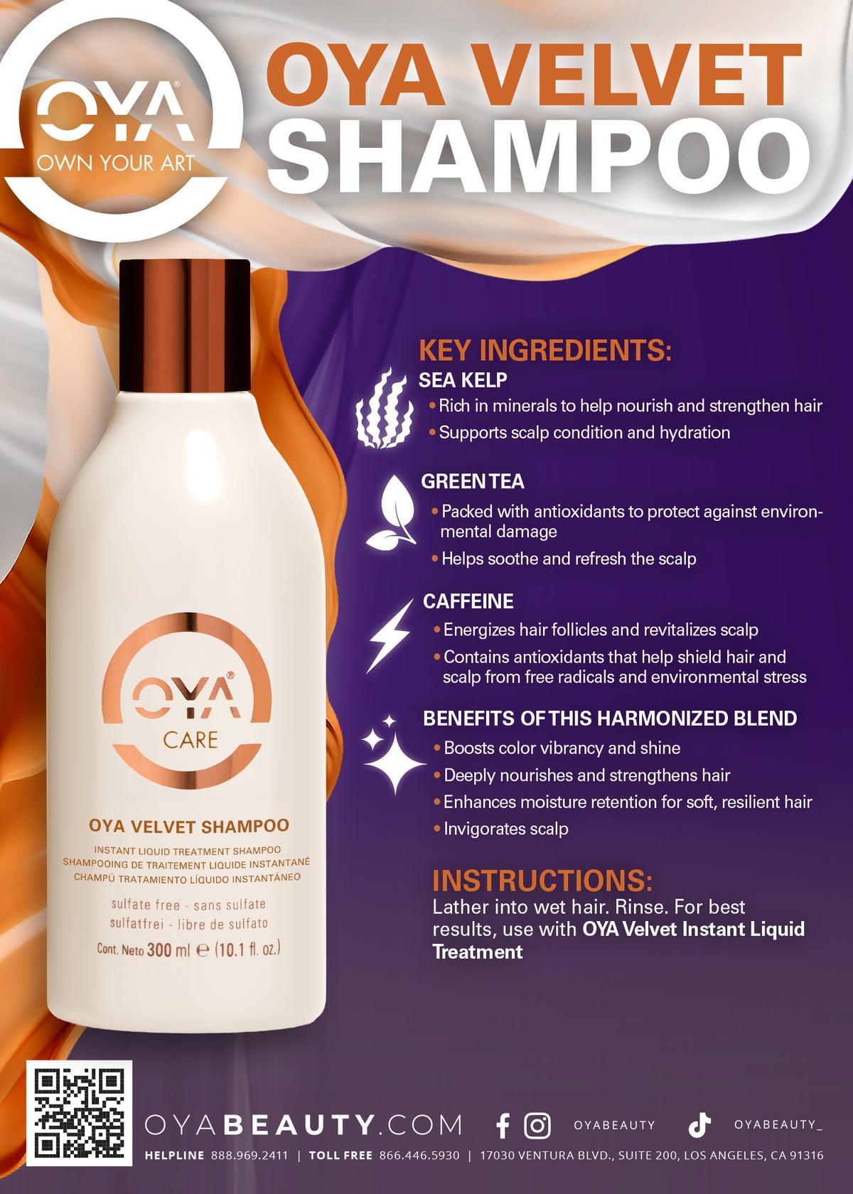 OYA Velvet Shampoo (300ml / 10.1 fl. oz)
